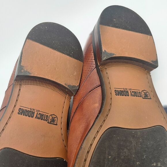 Stacy Adams Karcher Monk Strap Cognac Leather Dress Shoes 11M main image 2